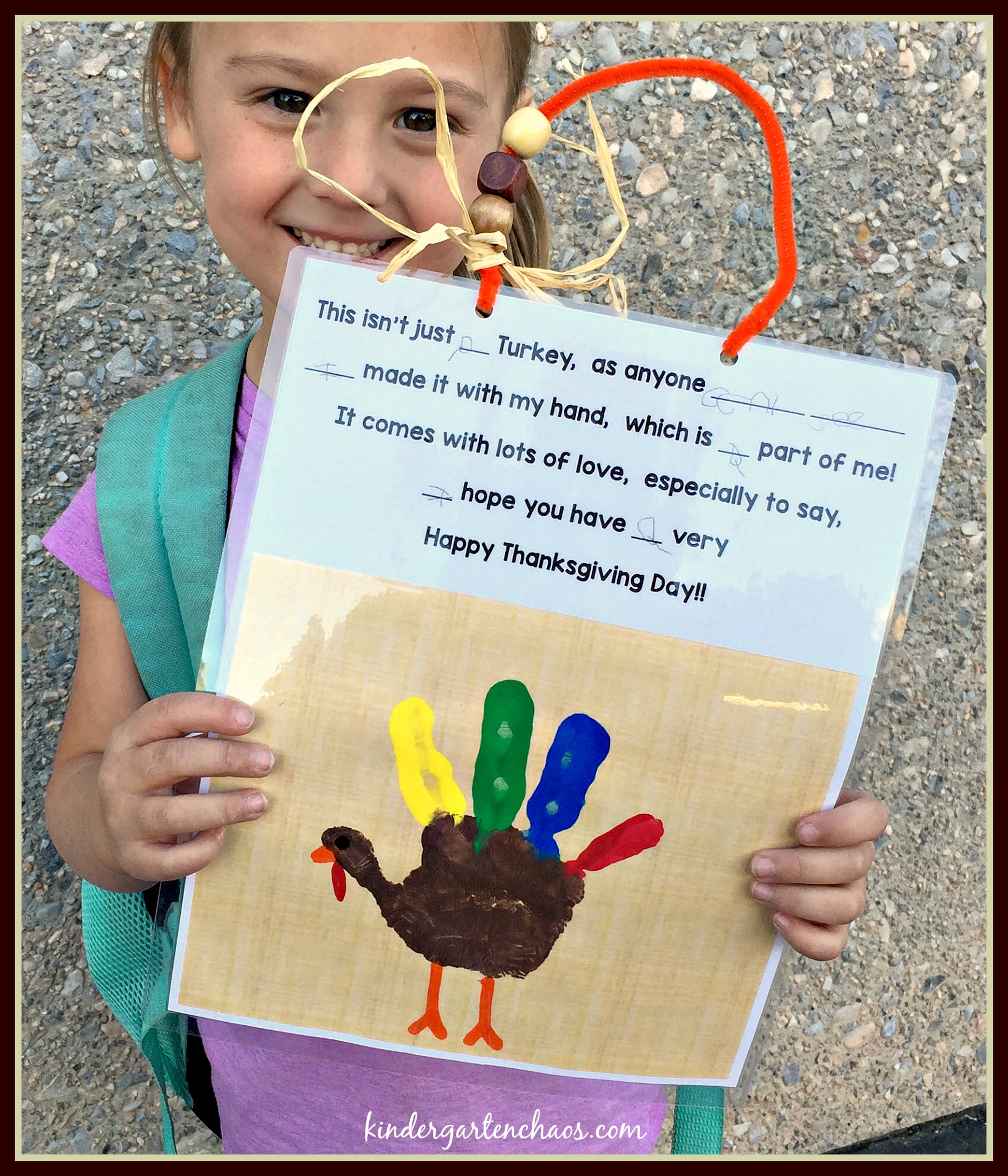 turkey handprint poem - kindergartenchaos - kindergarten chaos